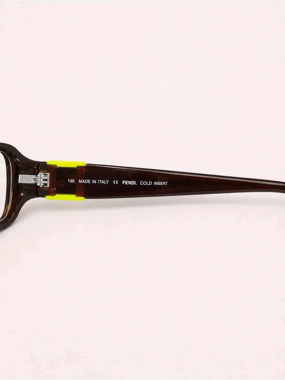 Fendi Italy F880 207 54-15-135 Brown Plastic Full Rim Eyeglasses Frame